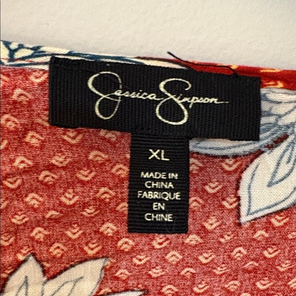 Jessica Simpson Red Floral Blouse - Picture 2 of 6